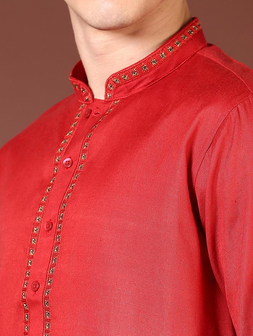 men embroidered long sleeve kurta - 21667608 - Standard Image - 5