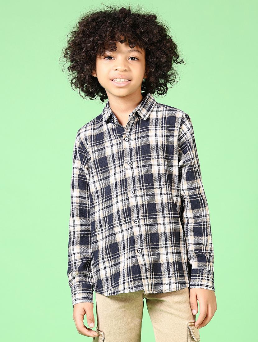 boys long sleeves checkered shirt - 21667646 - Zoom Image - 0