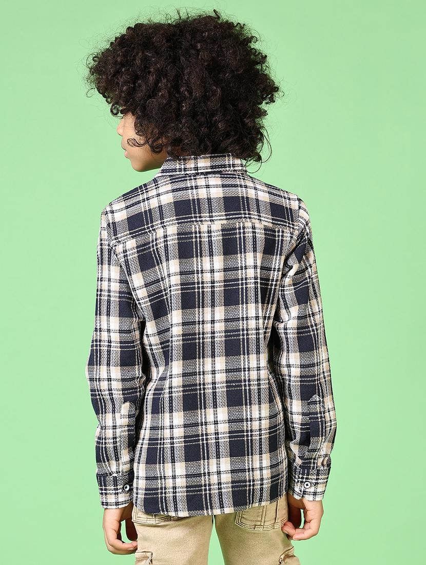 boys long sleeves checkered shirt - 21667646 - Standard Image - 3