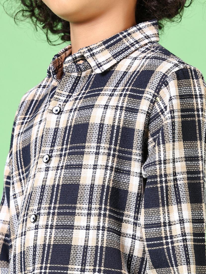 boys long sleeves checkered shirt - 21667646 - Standard Image - 5