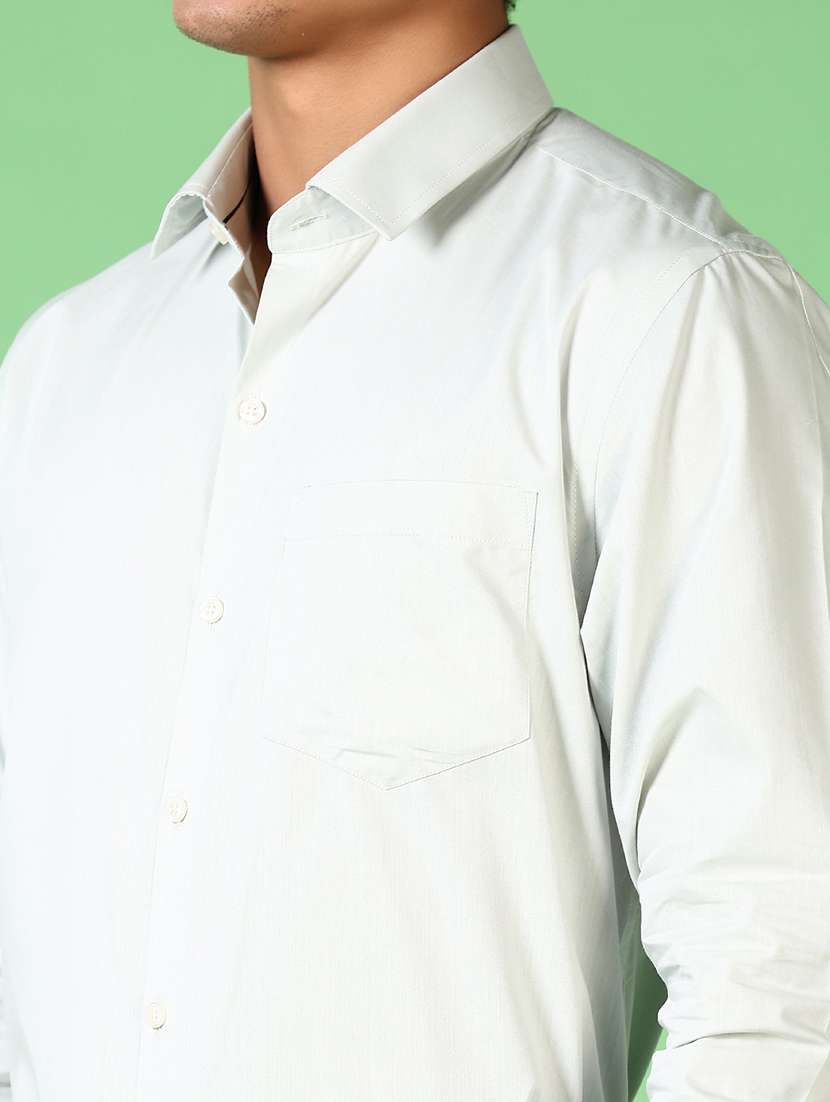 men solid long sleeve formal shirt - 21667648 -  Standard Image - 5