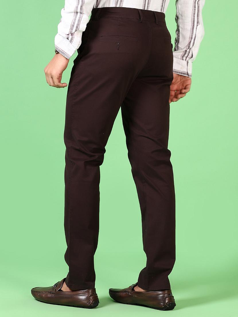 men solid flat front casual trouser - 21667680 - Standard Image - 3