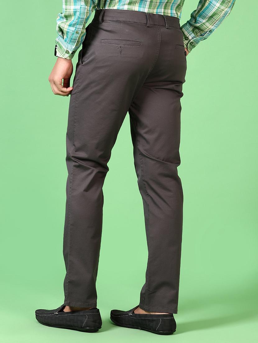 men solid flat front casual trouser - 21667683 - Standard Image - 3