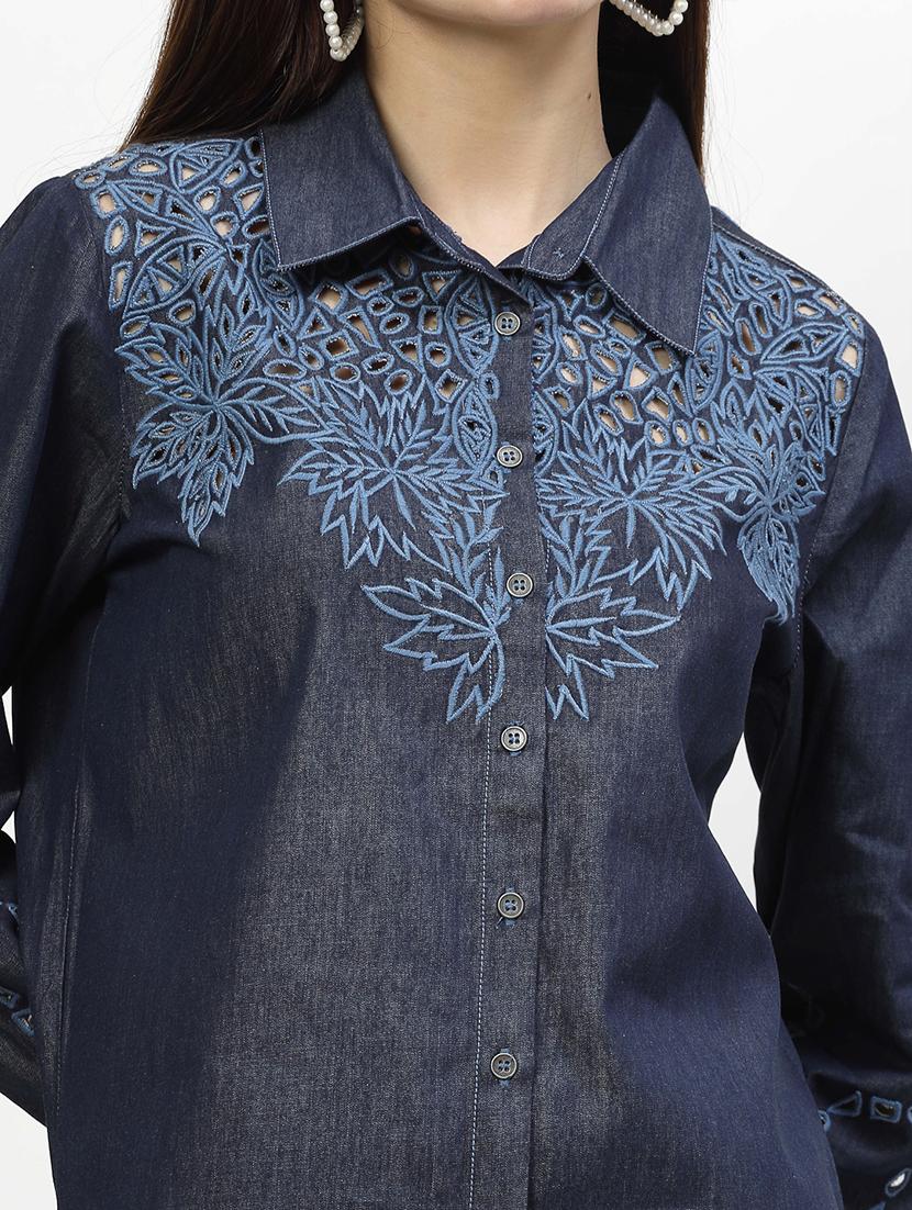 women embroidered shirt and trouser co-ord set - 21667814 - Standard Image - 5