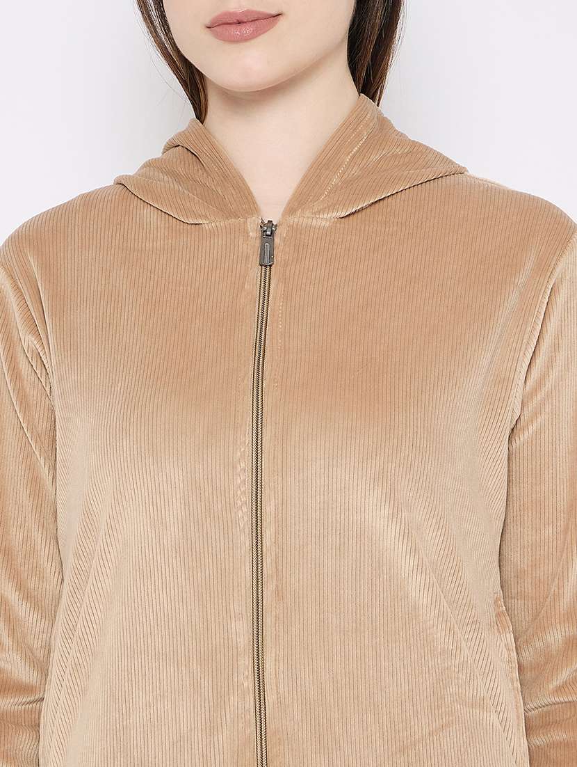 women solid nightwear sweatshirt & pyjama set - 21667826 -  Standard Image - 5