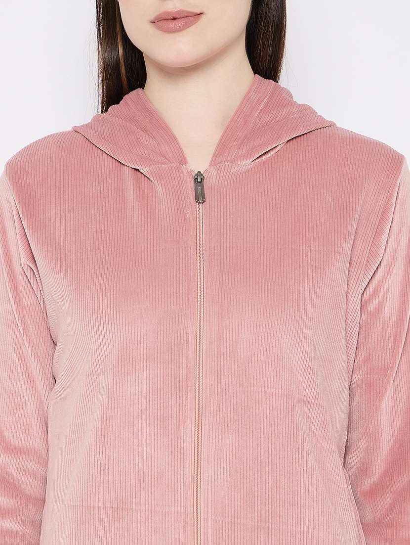 women solid nightwear sweatshirt & pyjama set - 21667831 -  Standard Image - 5