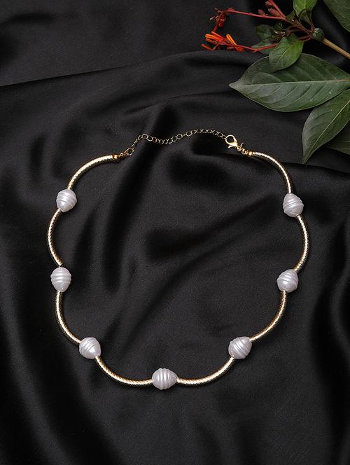 women gold plated contemporary beads necklace - 21667950 -  Standard Image - 0