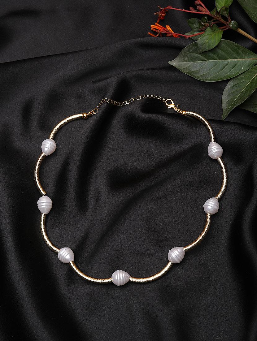 women gold plated contemporary beads necklace - 21667950 -  Zoom Image - 0