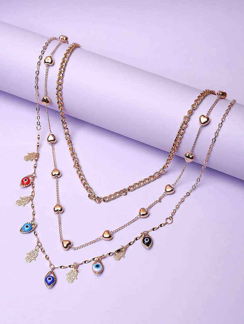 pack of 3 gold plated chain necklaces