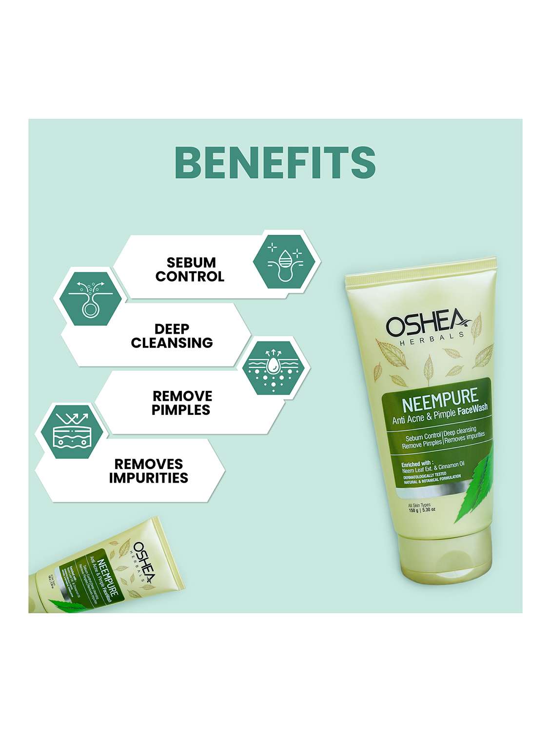 oshea herbals neem extract face wash - 21668214 - Standard Image - 3