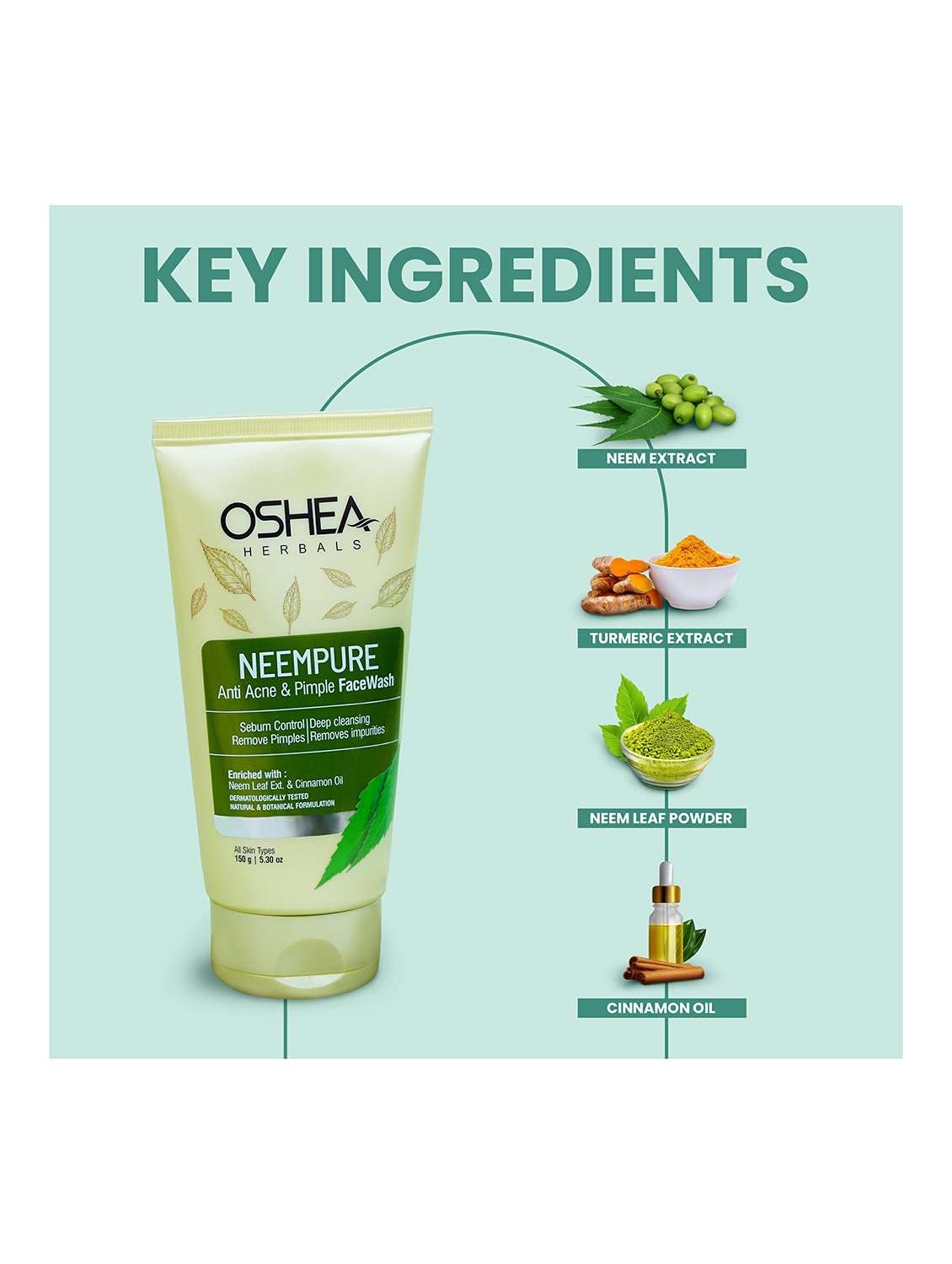 oshea herbals neem extract face wash - 21668214 - Standard Image - 5