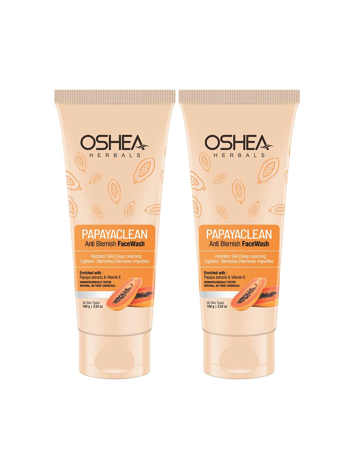 oshea herbals papaya extract face wash - pack of 2