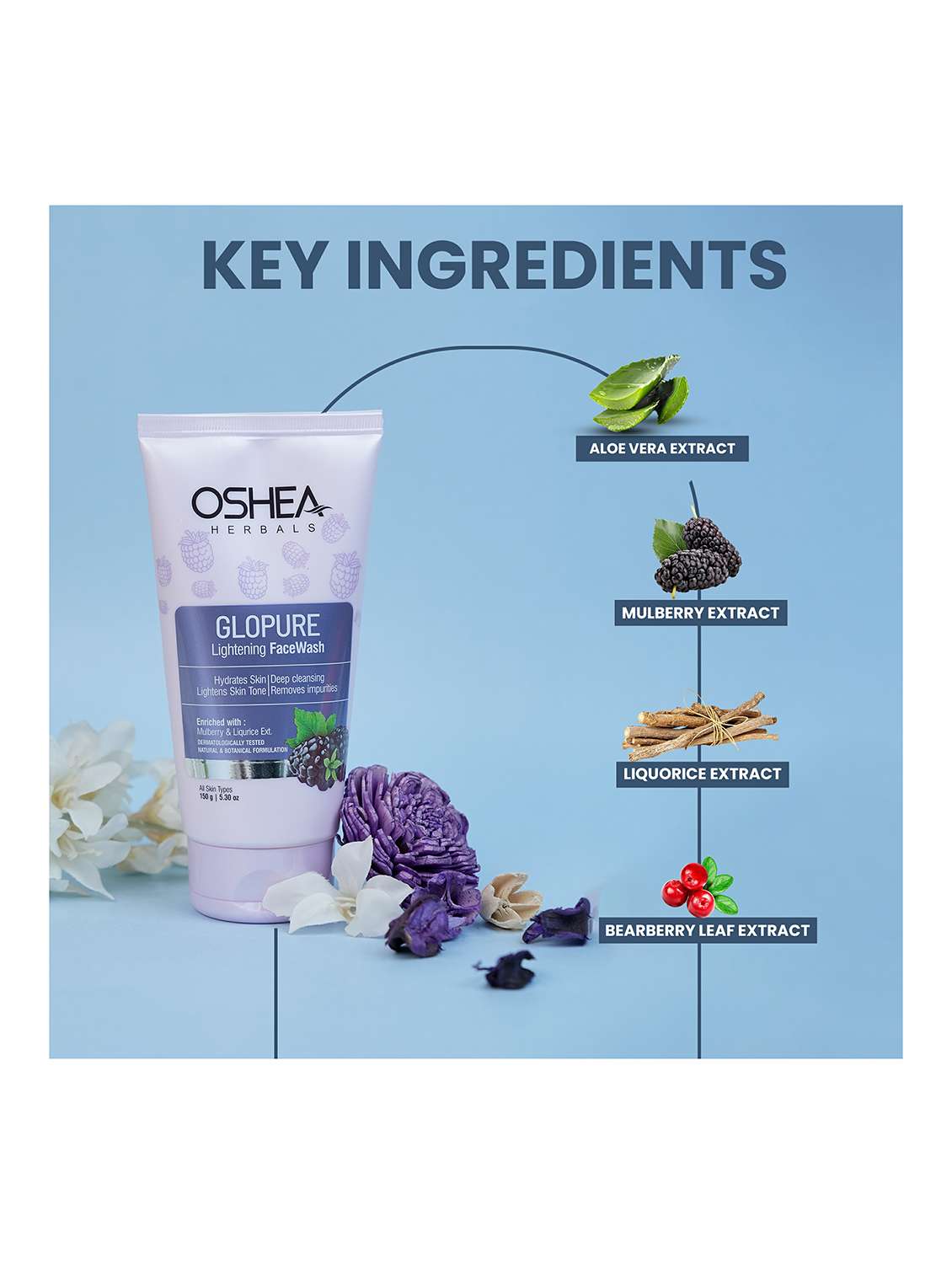 oshea herbals mulberry extract face wash  - 21668229 -  Standard Image - 3