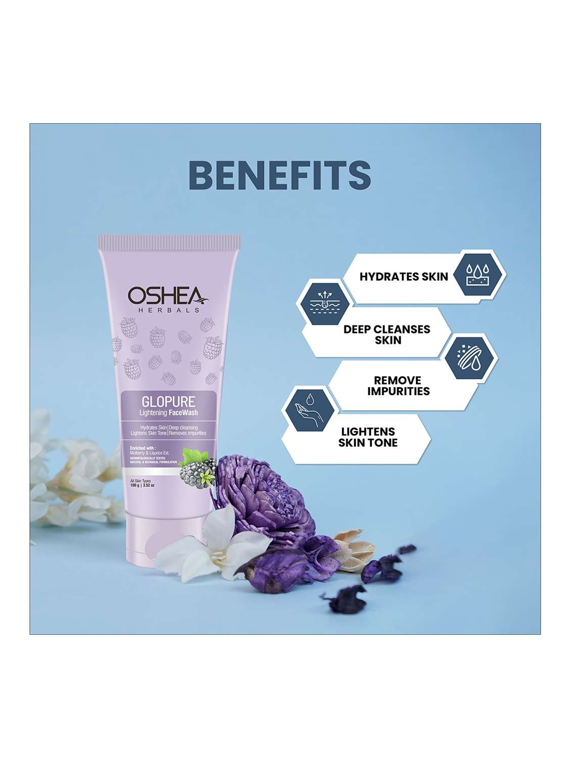 oshea herbals mulberry extract face wash - 21668232 - Standard Image - 5