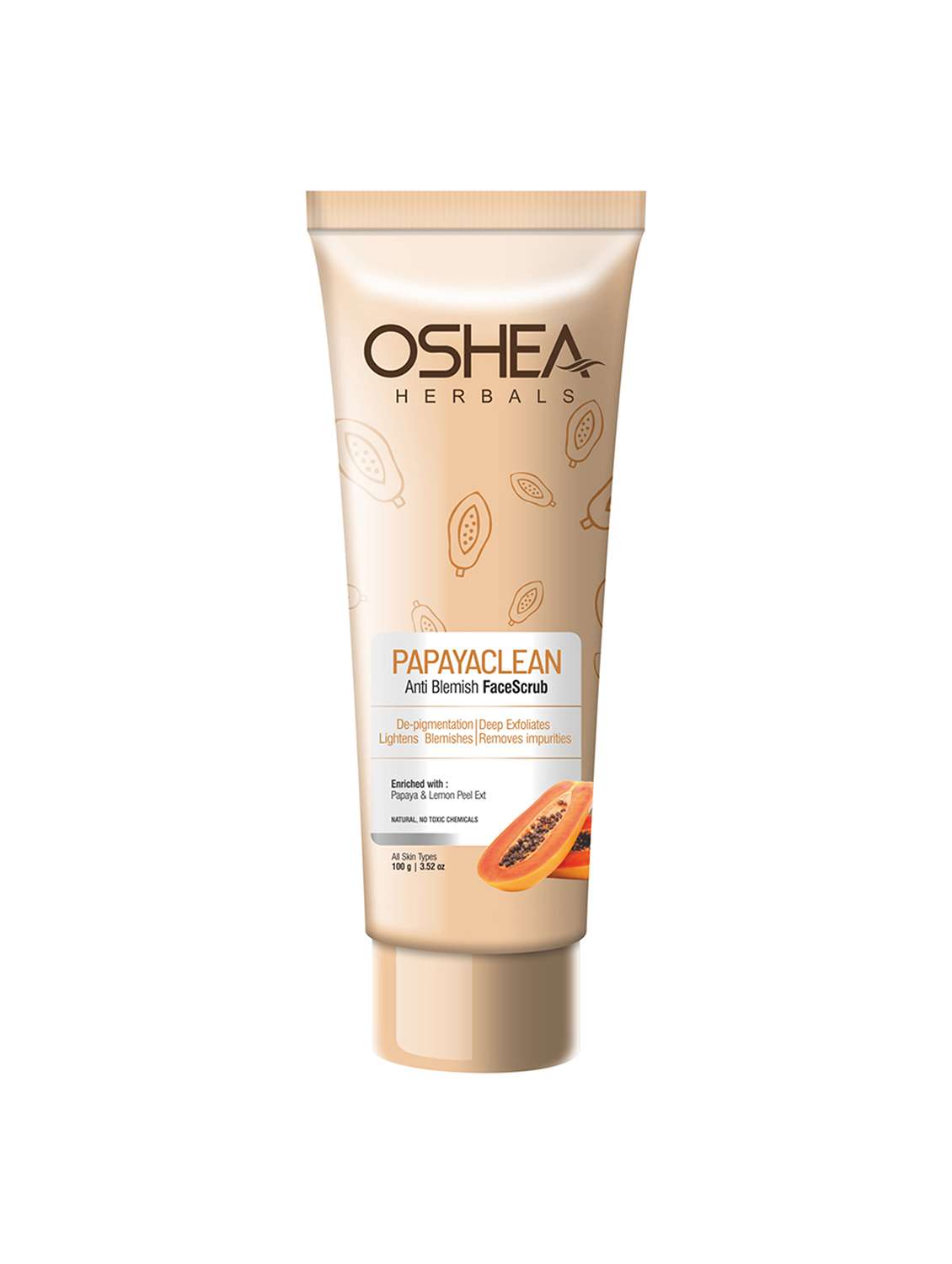 oshea herbals papaya extract face scrub