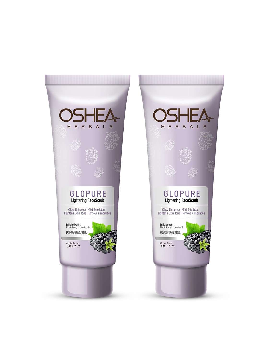 oshea herbals liquorice extract face scrub - pack of 2