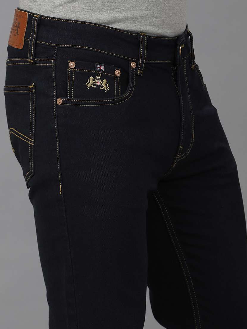 men mid rise slim fit plain jeans - 21668305 -  Standard Image - 3