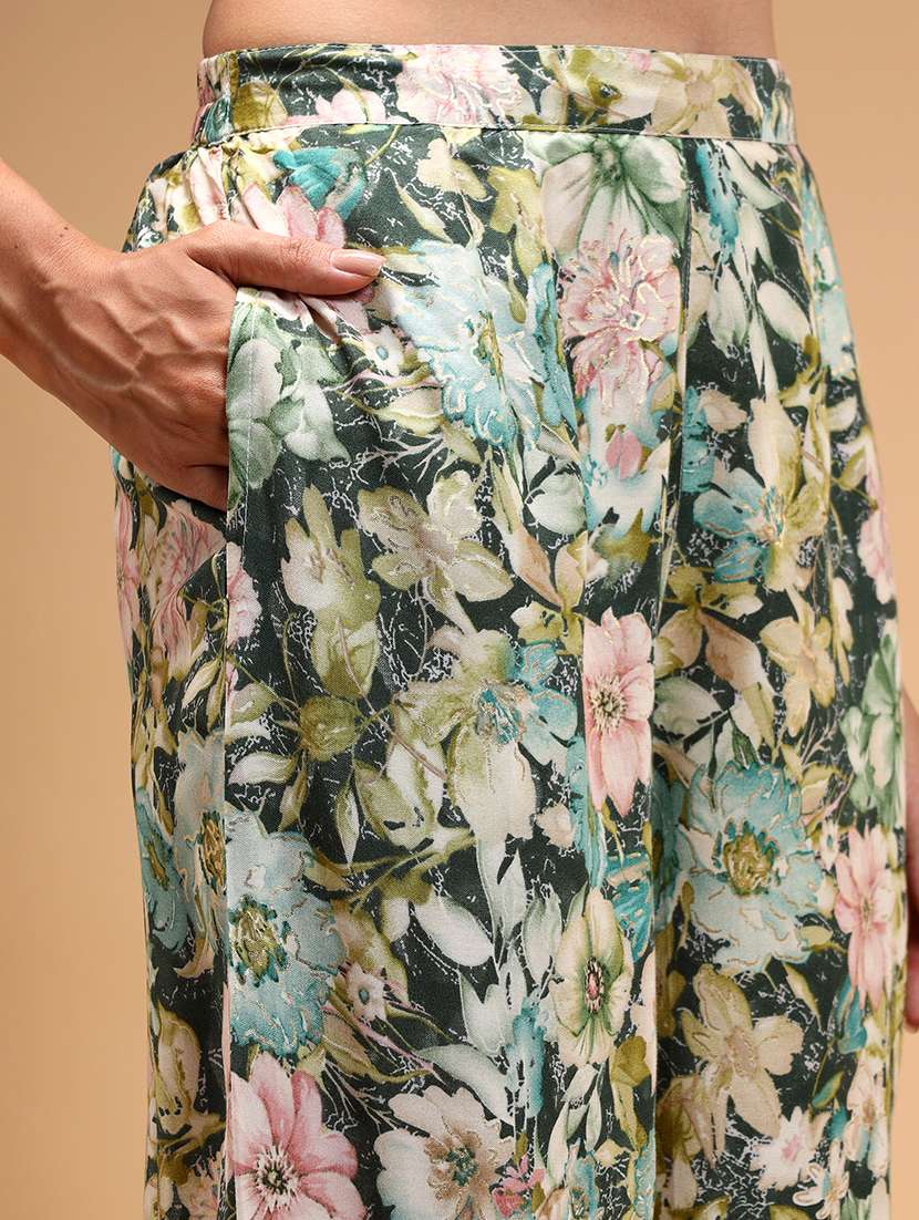 women green floral printed co-ord sets - 21668324 -  Standard Image - 5