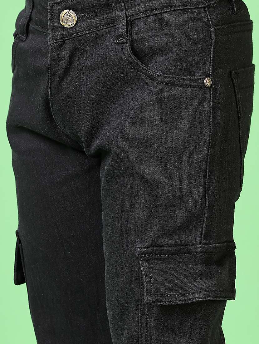 boys mid rise plain cargo - 21668411 -  Standard Image - 5