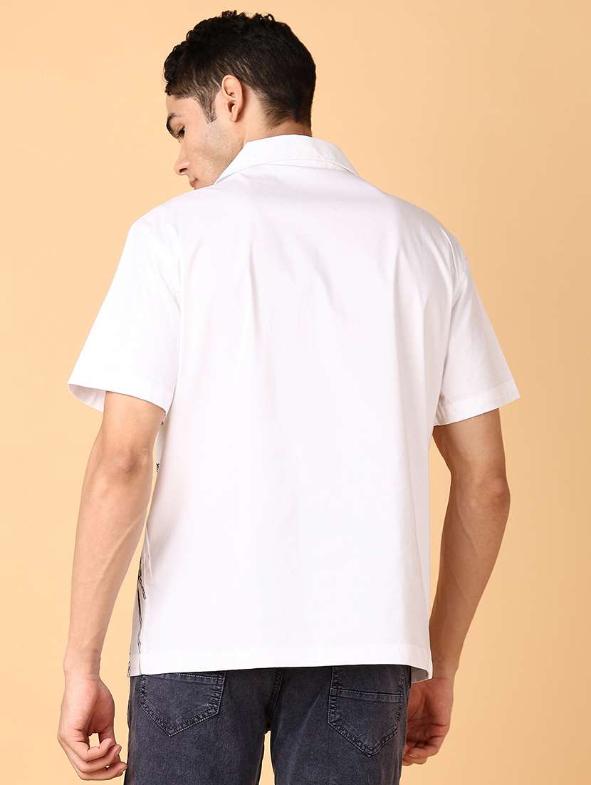 men floral short sleeve casual shirt - 21668438 -  Standard Image - 3