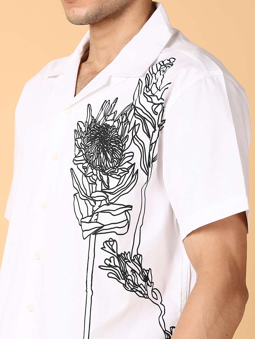 men floral short sleeve casual shirt - 21668438 -  Standard Image - 5