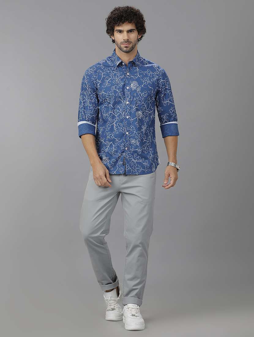 men long sleeve printed casual shirt - 21668596 -  Standard Image - 3