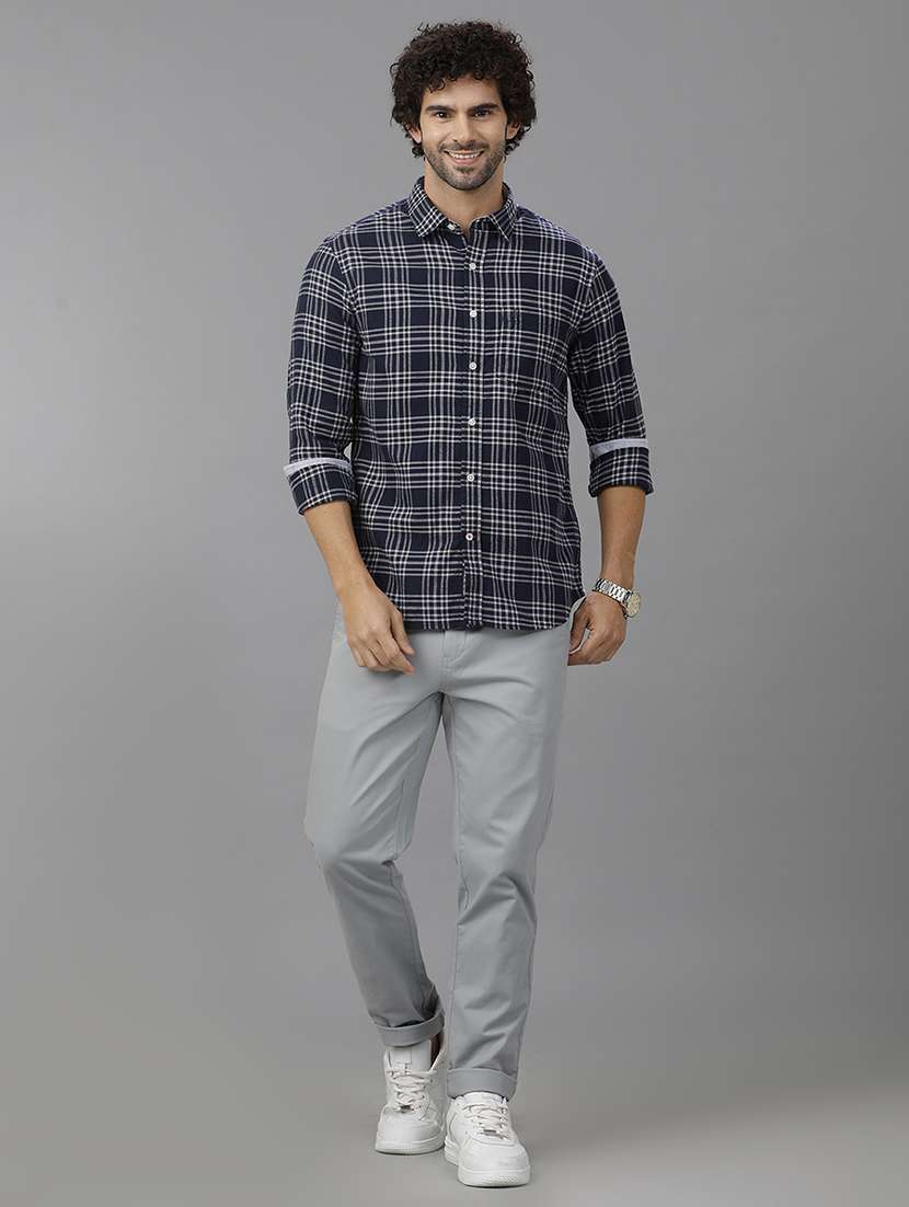 men checkered long sleeve casual shirt - 21668604 -  Standard Image - 3