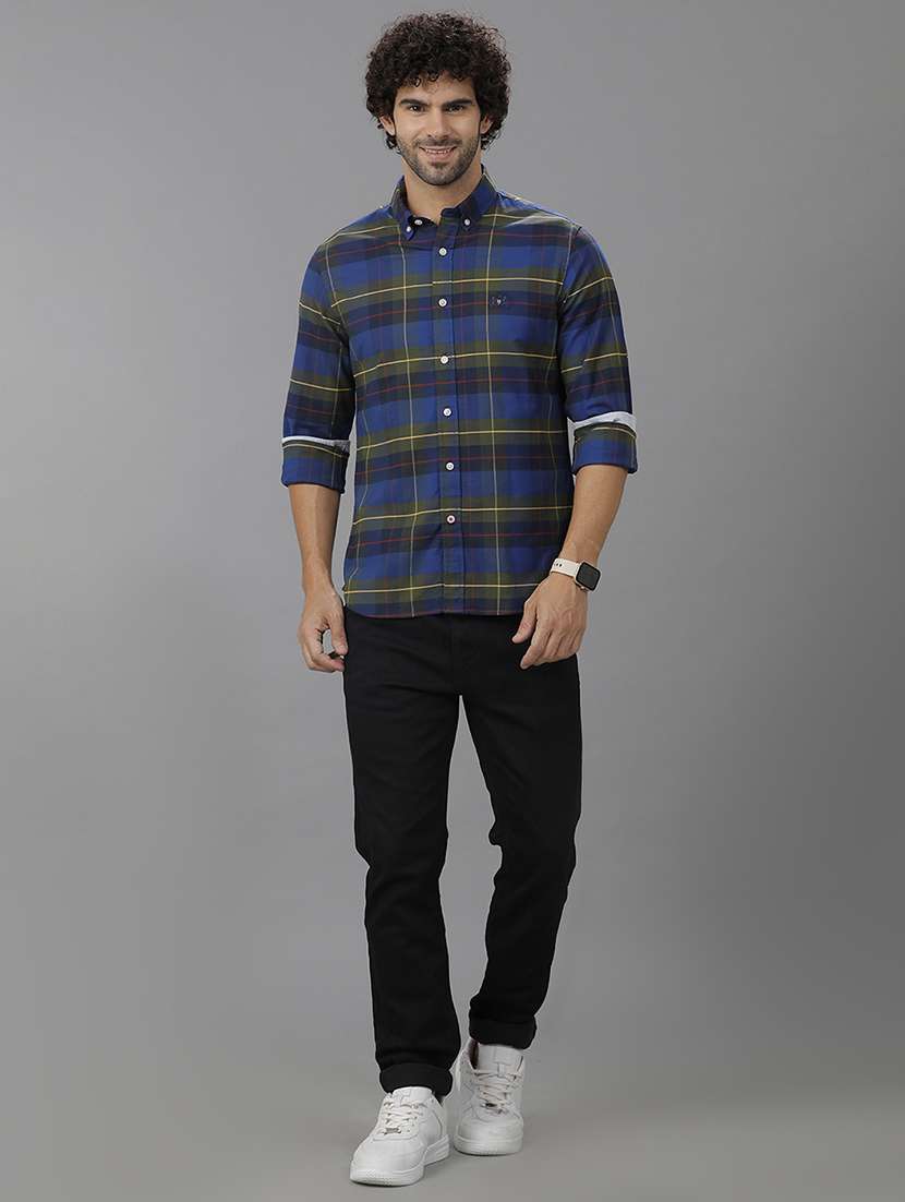 men checkered long sleeve casual shirt - 21668606 -  Standard Image - 3