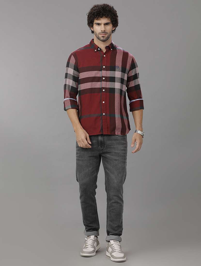 men checkered long sleeve casual shirt - 21668607 -  Standard Image - 3