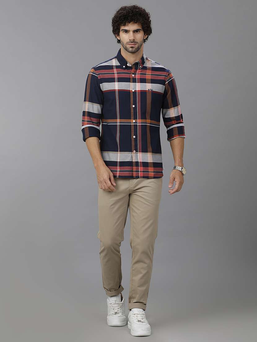 men checkered long sleeve casual shirt - 21668608 -  Standard Image - 3