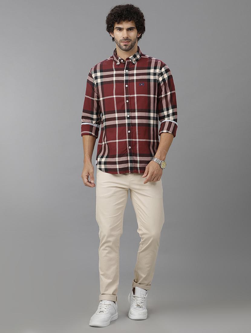 men checkered long sleeve casual shirt - 21668611 - Standard Image - 3