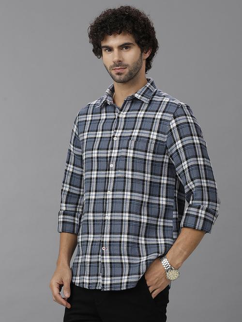 men checkered long sleeve casual shirt - 21668617 -  Standard Image - 0