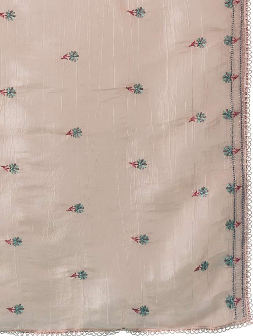 women beige embroidered saree with blouse - 21668664 - Standard Image - 5