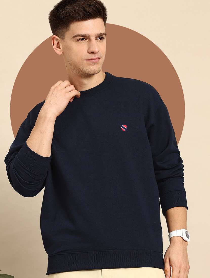 men long sleeve plain sweatshirt - 21668679 - Zoom Image - 0