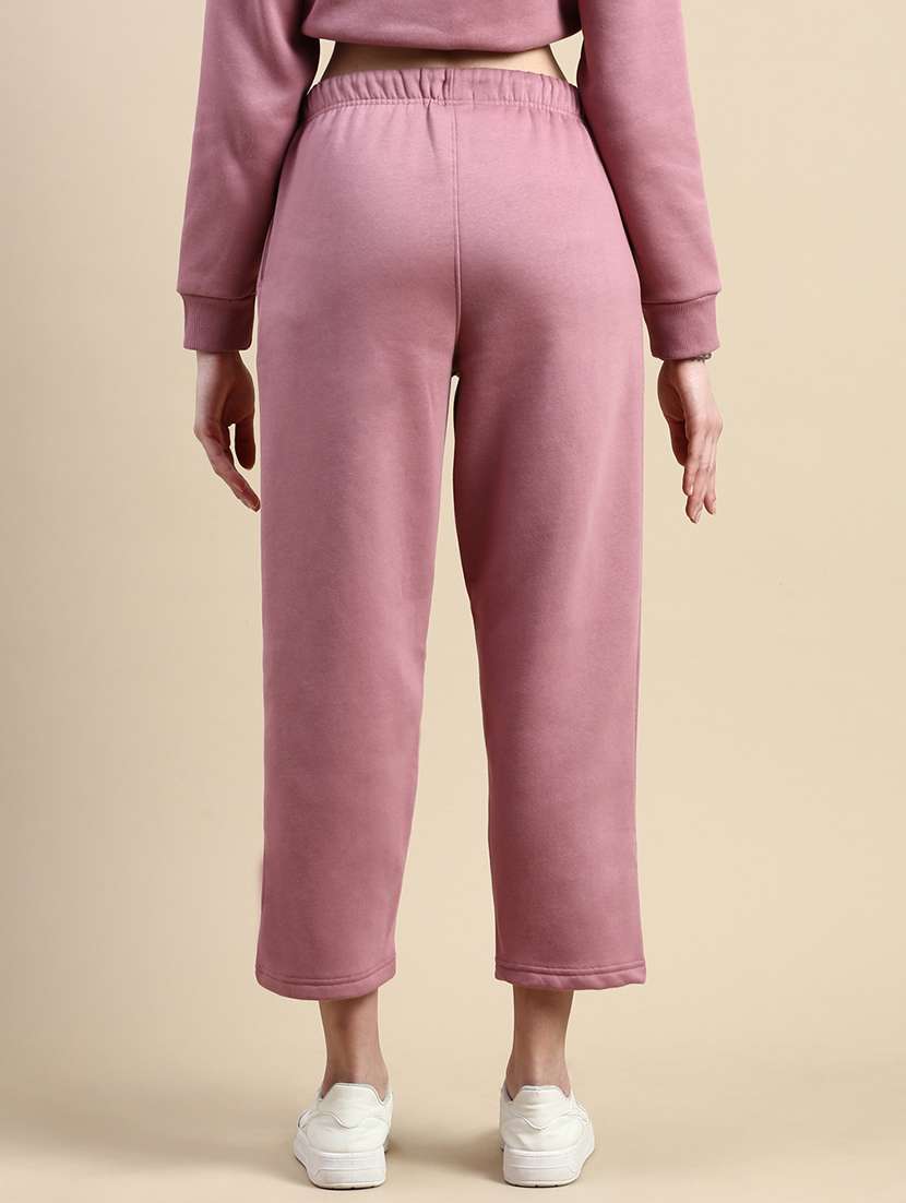 women solid mid rise track pant - 21668961 -  Standard Image - 3