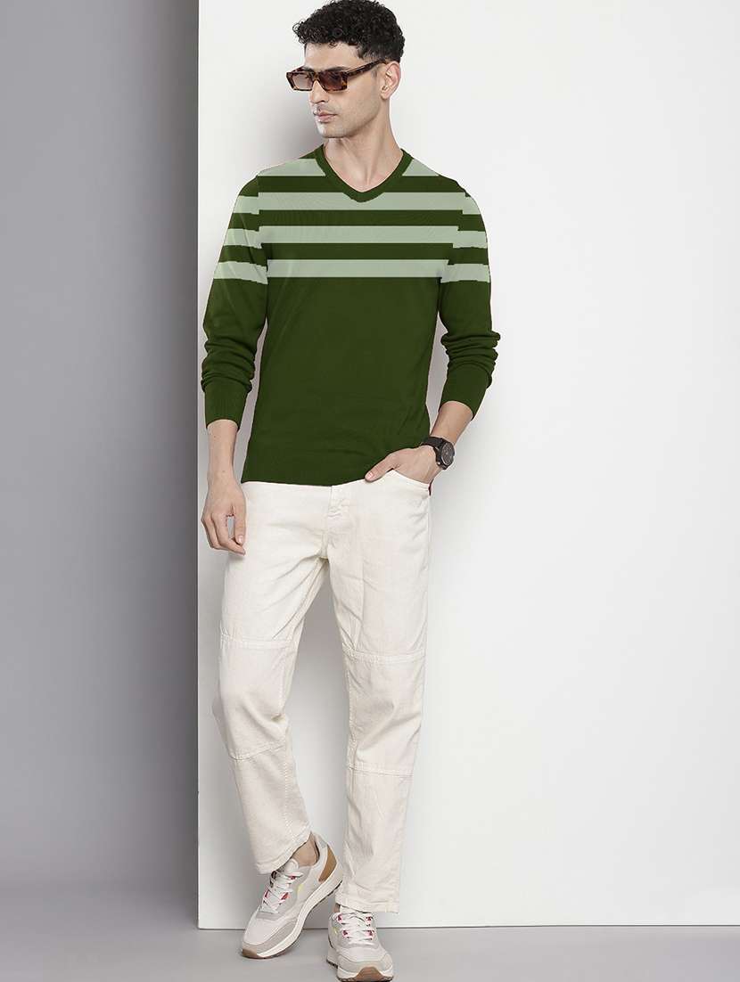 men long sleeve striped pullover - 21669022 -  Standard Image - 3