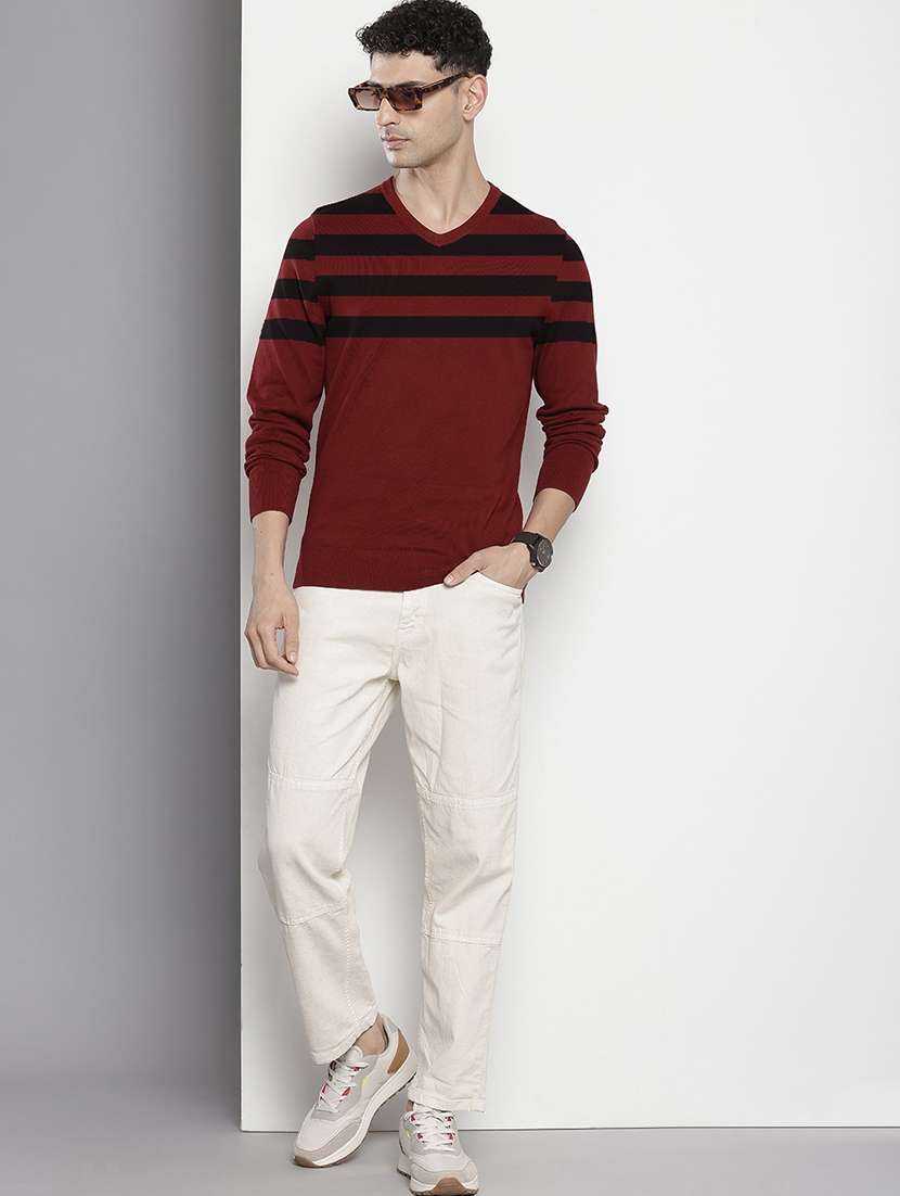 men long sleeve striped pullover - 21669023 -  Standard Image - 3