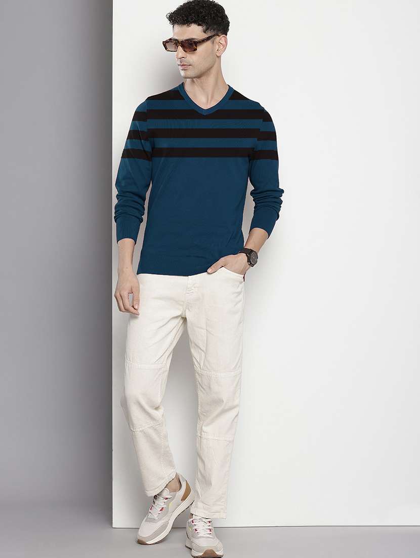 men long sleeve striped pullover - 21669024 -  Standard Image - 3