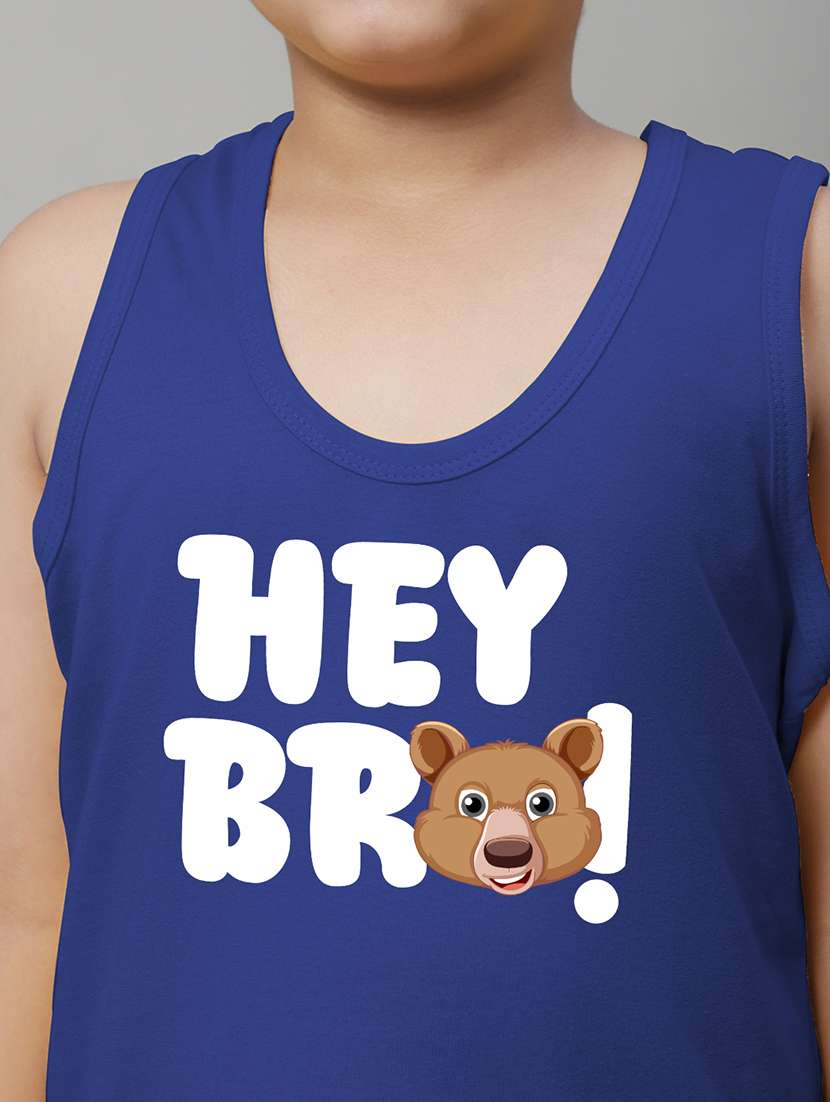 boys scoop neck printed vest - 21669037 -  Standard Image - 5