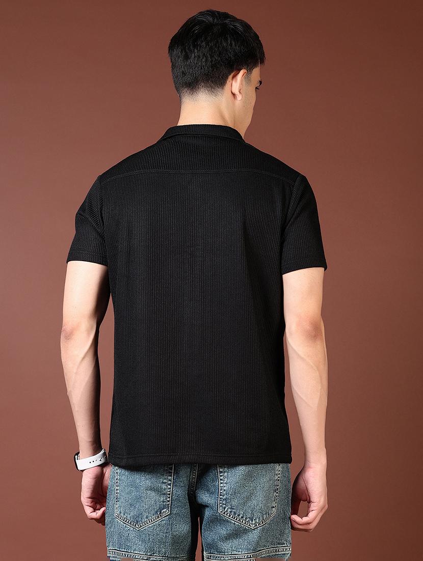 men solid short sleeve casual shirt - 21669066 - Standard Image - 3