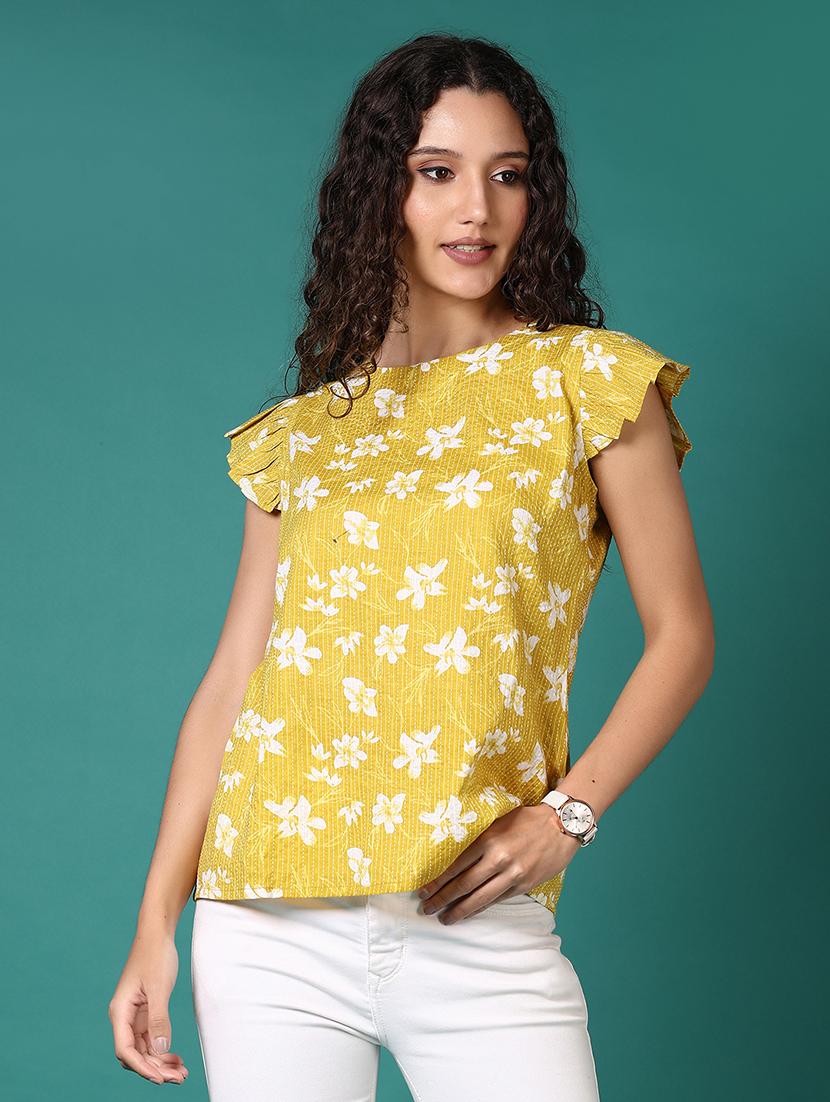 women printed round neck regular top - 21669078 -  Zoom Image - 0