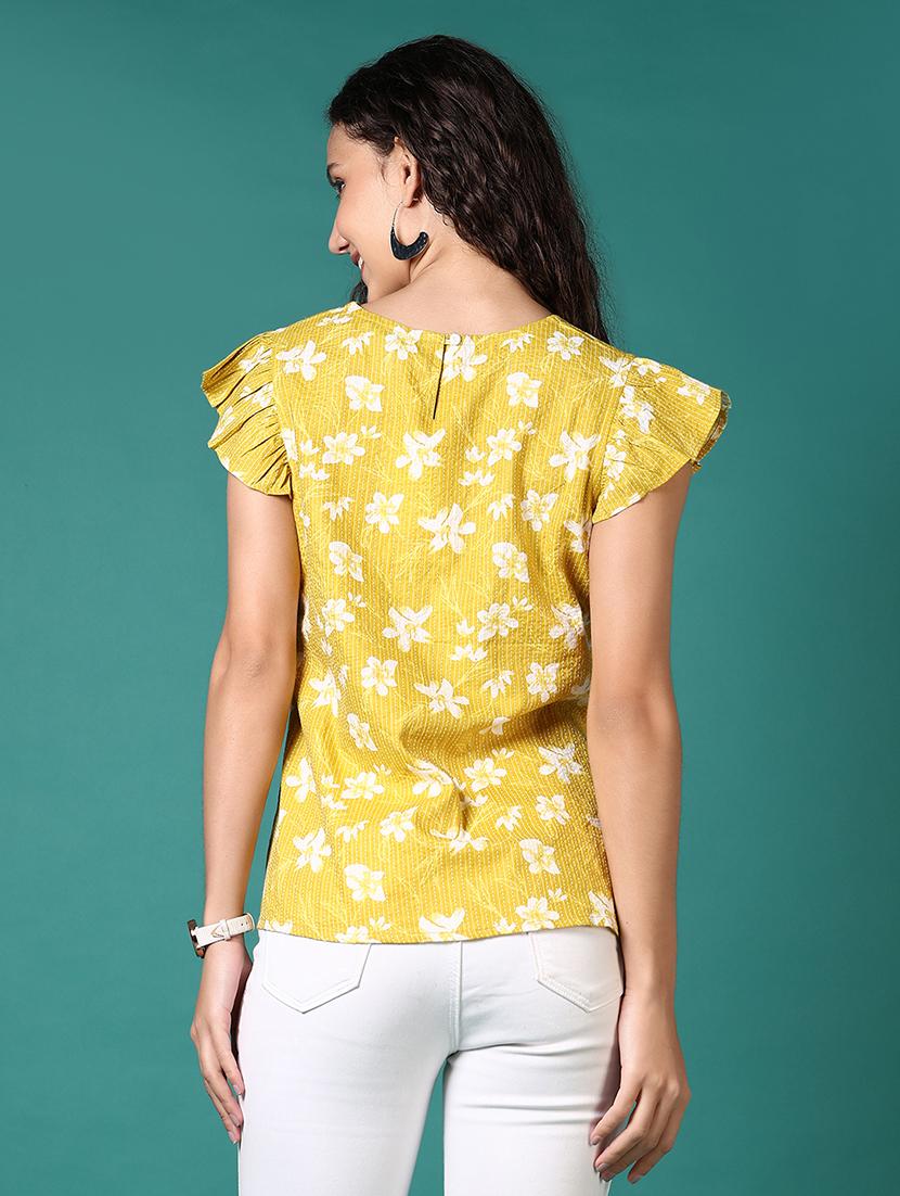 women printed round neck regular top - 21669078 - Standard Image - 3