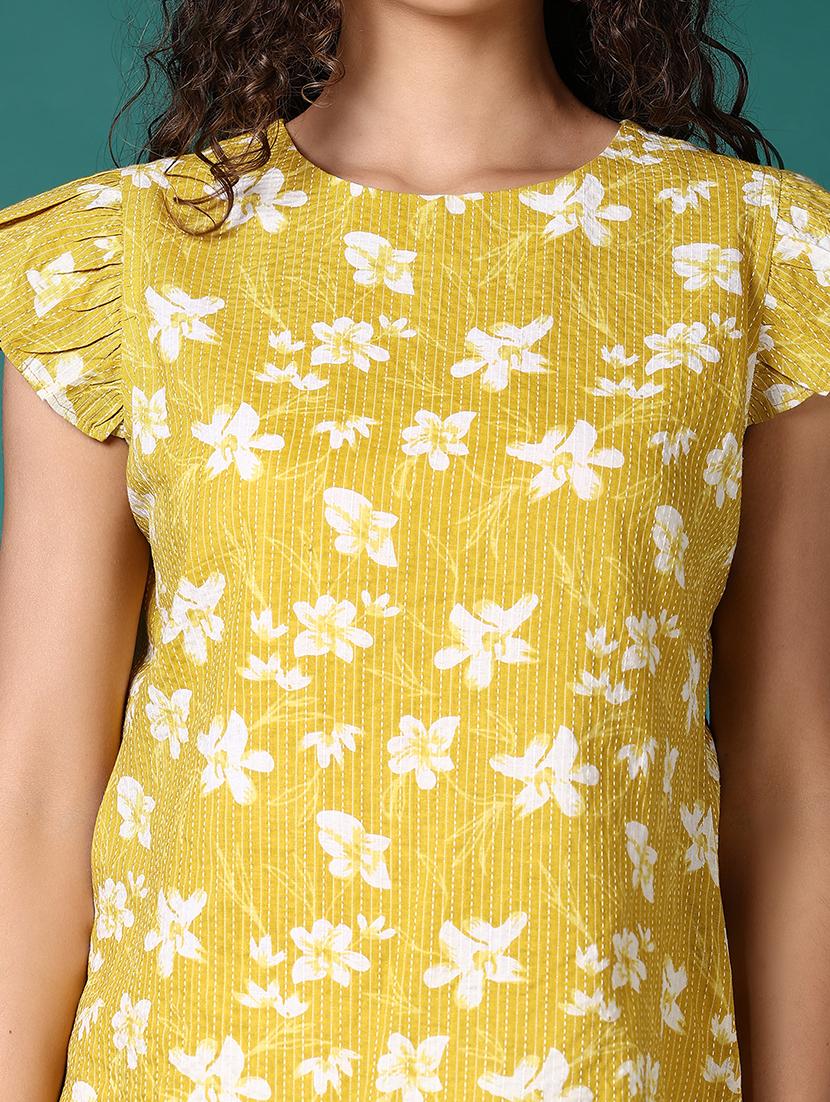 women printed round neck regular top - 21669078 - Standard Image - 5