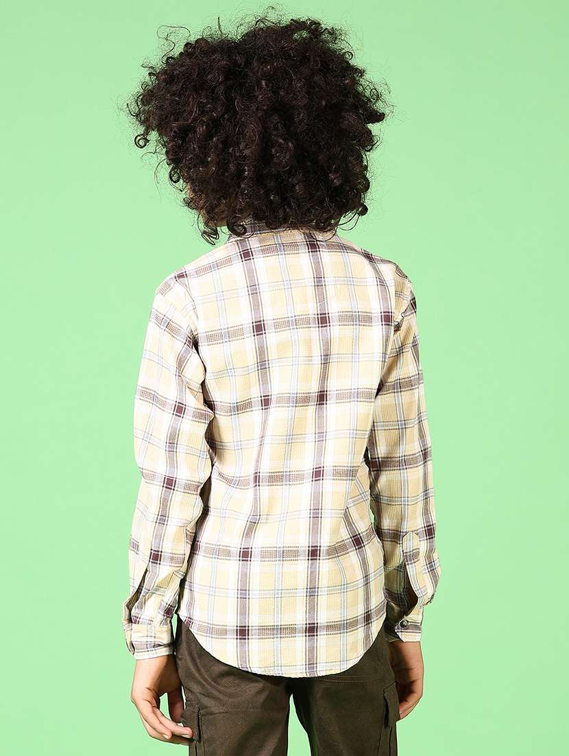 boys long sleeves checkered shirt - 21669083 -  Standard Image - 3