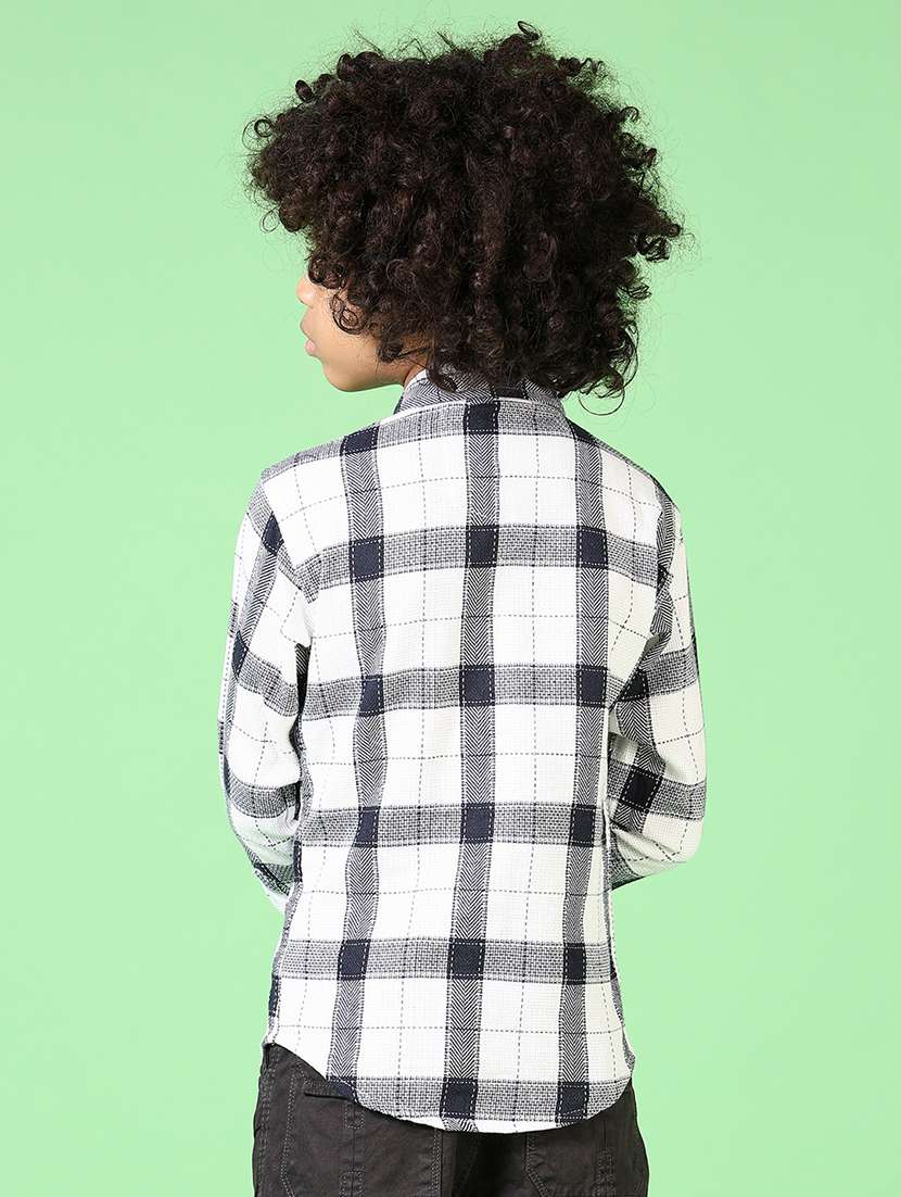 boys long sleeves checkered shirt - 21669085 -  Standard Image - 3