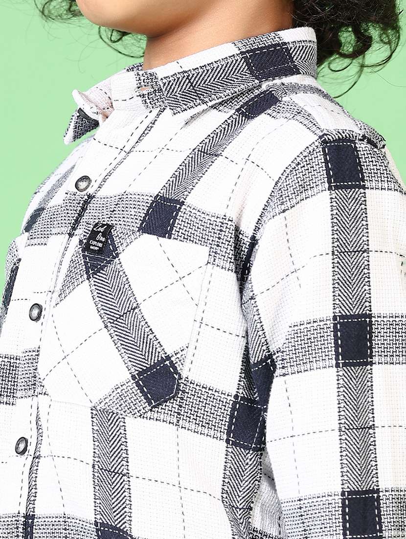 boys long sleeves checkered shirt - 21669085 -  Standard Image - 5