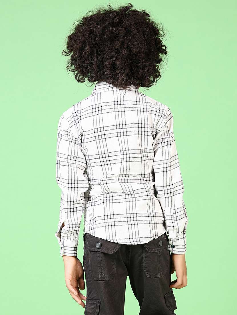 boys long sleeves checkered shirt - 21669086 -  Standard Image - 3