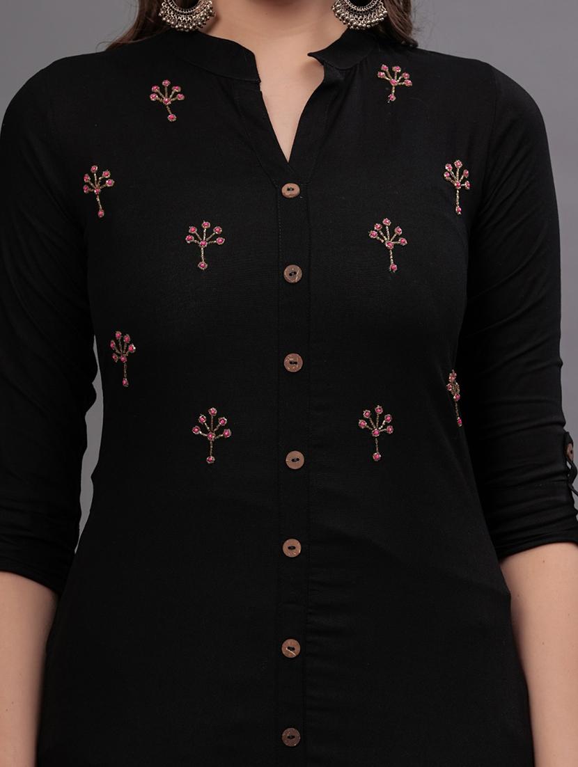 women embellished mandarin neck kurta pant set - 21669486 - Standard Image - 5