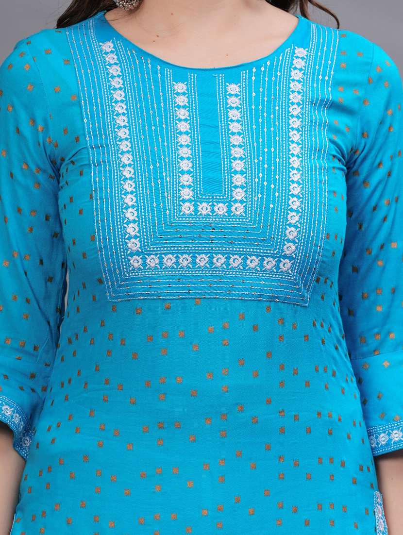 women printed kurta sharara set with dupatta - 21669512 - Standard Image - 5