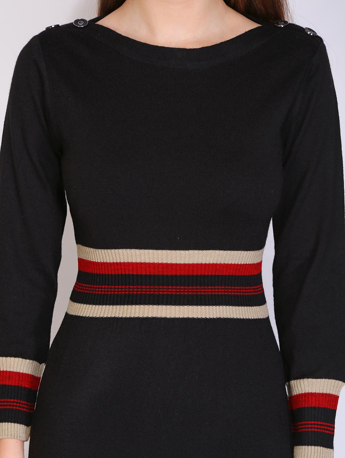 women striped long sleeves woolen kurta - 21669592 - Standard Image - 5